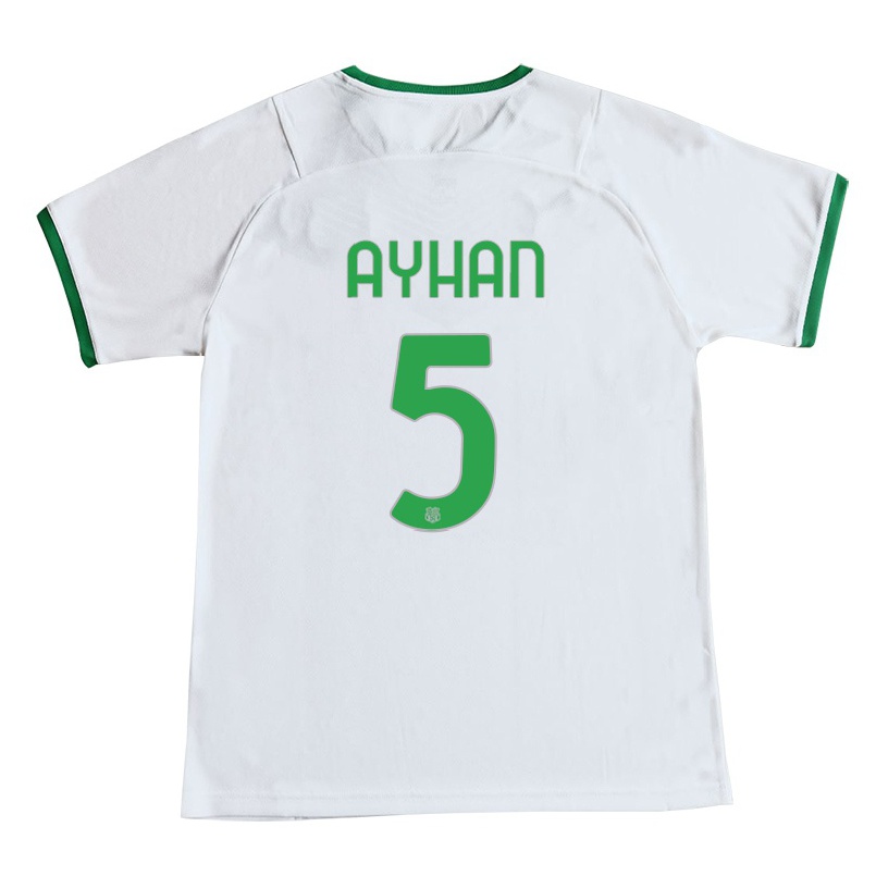 Naisten Jalkapallo Kaan Ayhan #5 Valkoinen Vieraspaita 2021/22 Lyhythihainen Paita T-paita