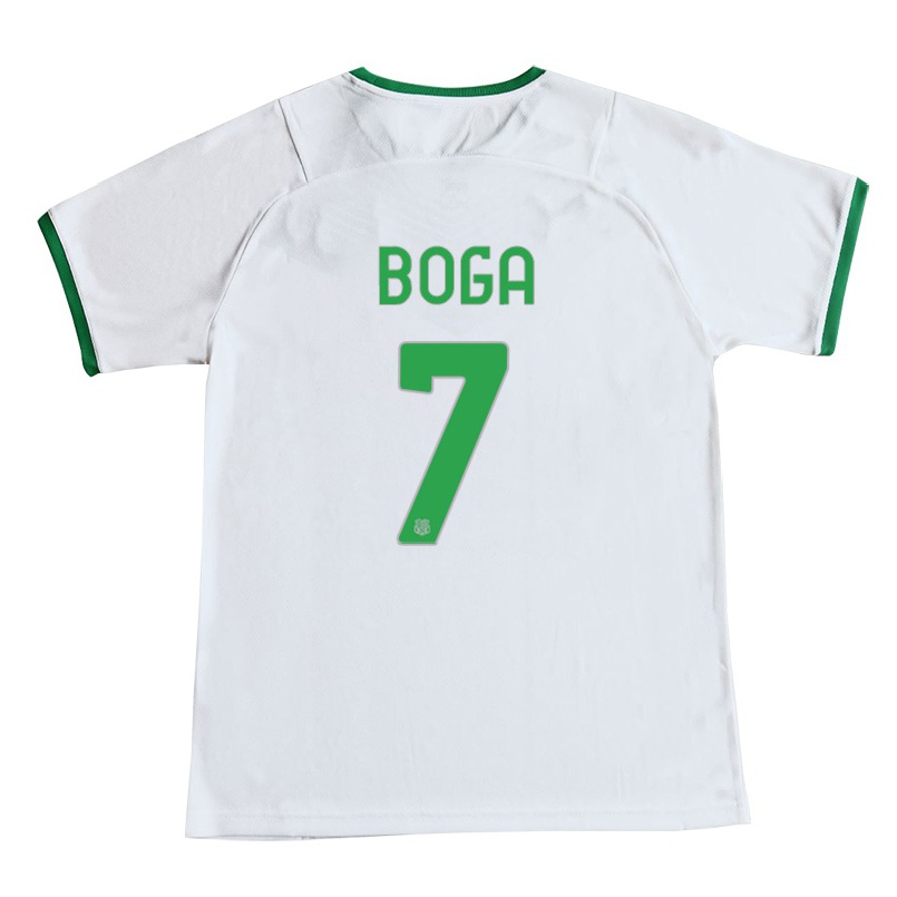 Naisten Jalkapallo Jeremie Boga #7 Valkoinen Vieraspaita 2021/22 Lyhythihainen Paita T-paita