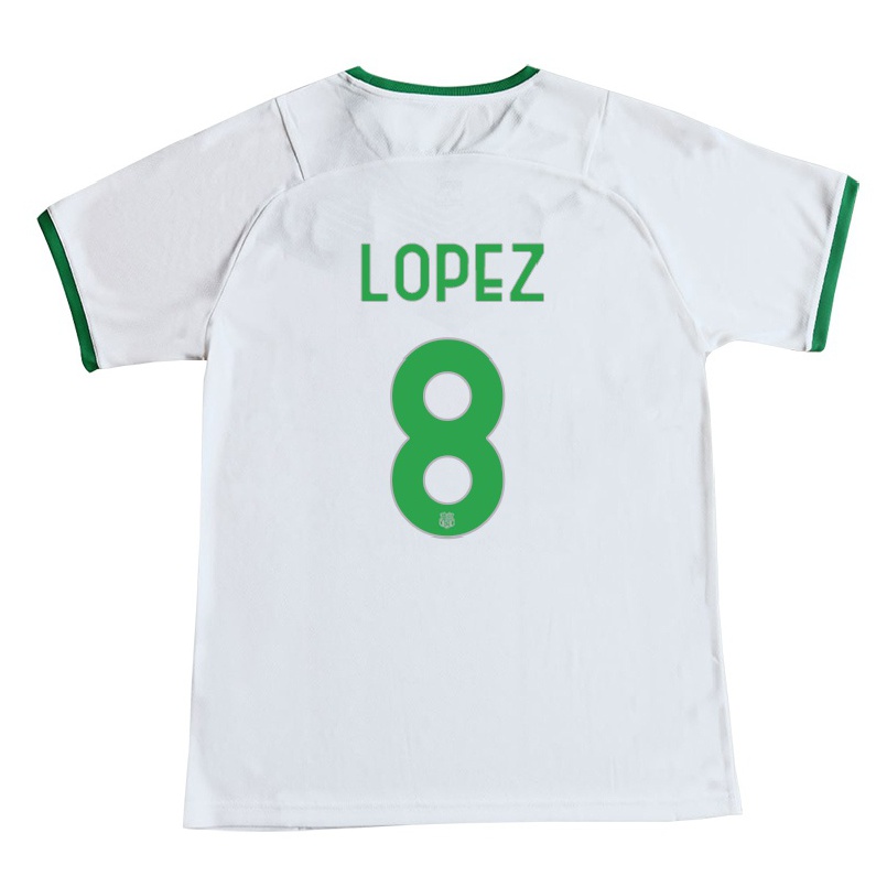 Naisten Jalkapallo Maxime Lopez #8 Valkoinen Vieraspaita 2021/22 Lyhythihainen Paita T-paita