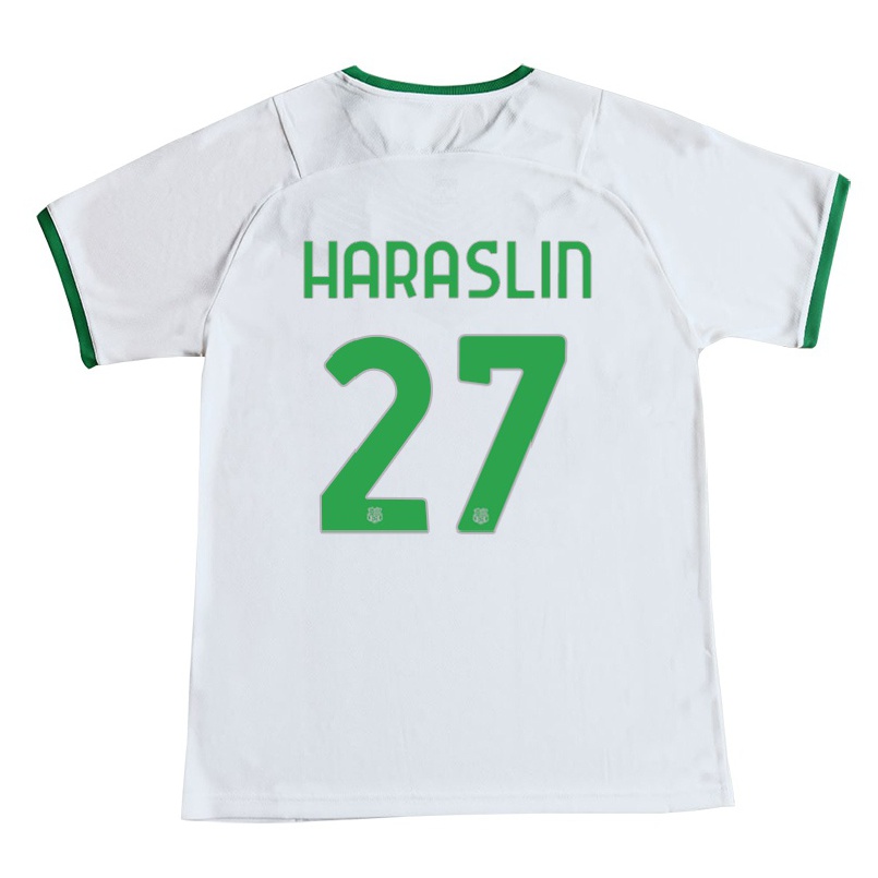 Naisten Jalkapallo Lukas Haraslin #27 Valkoinen Vieraspaita 2021/22 Lyhythihainen Paita T-paita