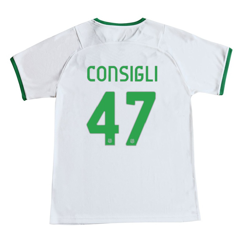 Naisten Jalkapallo Andrea Consigli #47 Valkoinen Vieraspaita 2021/22 Lyhythihainen Paita T-paita