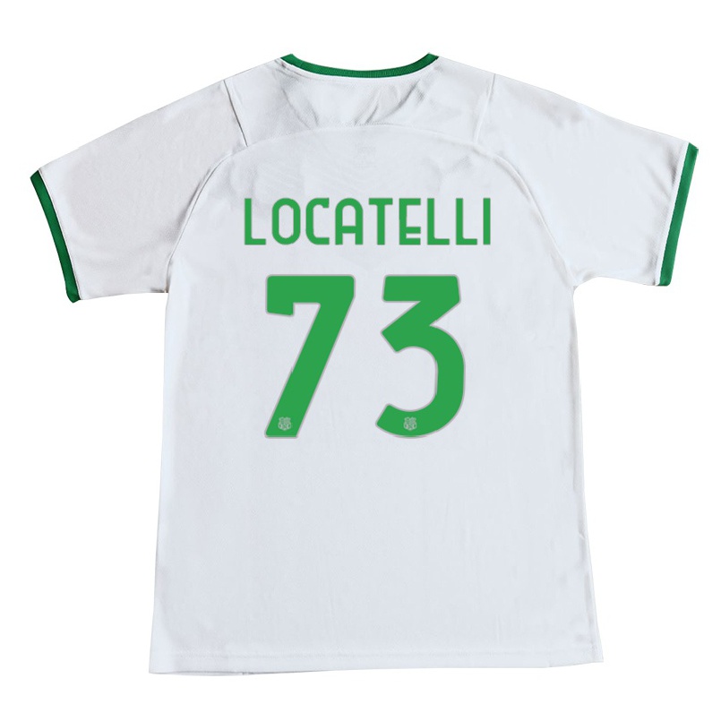 Naisten Jalkapallo Manuel Locatelli #73 Valkoinen Vieraspaita 2021/22 Lyhythihainen Paita T-paita
