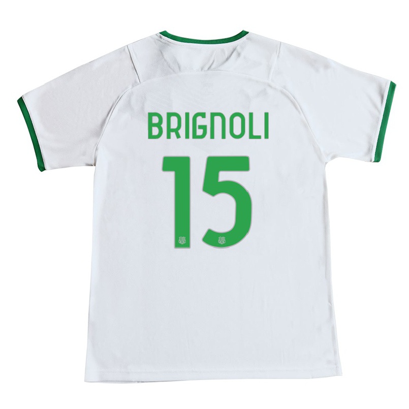 Naisten Jalkapallo Benedetta Brignoli #15 Valkoinen Vieraspaita 2021/22 Lyhythihainen Paita T-paita