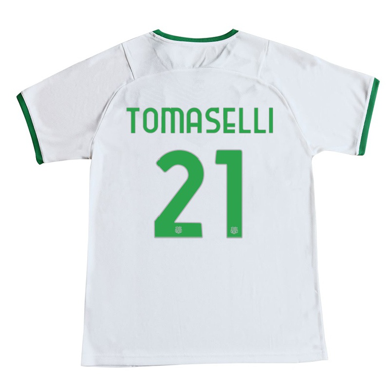 Naisten Jalkapallo Martina Tomaselli #21 Valkoinen Vieraspaita 2021/22 Lyhythihainen Paita T-paita