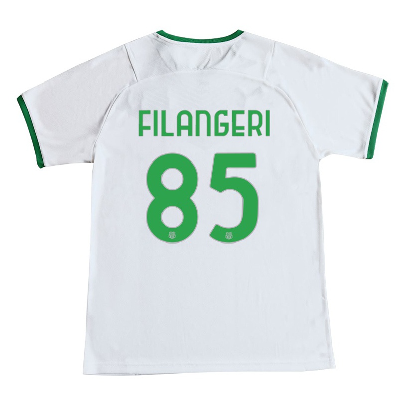 Naisten Jalkapallo Maria Filangeri #85 Valkoinen Vieraspaita 2021/22 Lyhythihainen Paita T-paita