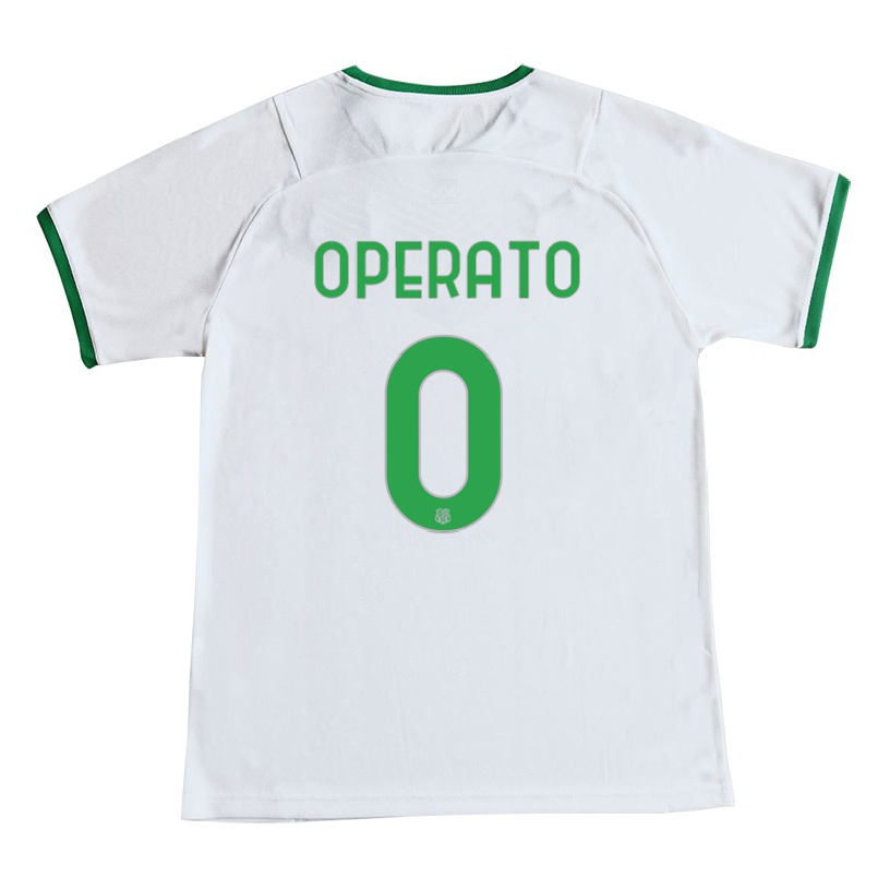 Naisten Jalkapallo Edoardo Operato #0 Valkoinen Vieraspaita 2021/22 Lyhythihainen Paita T-paita