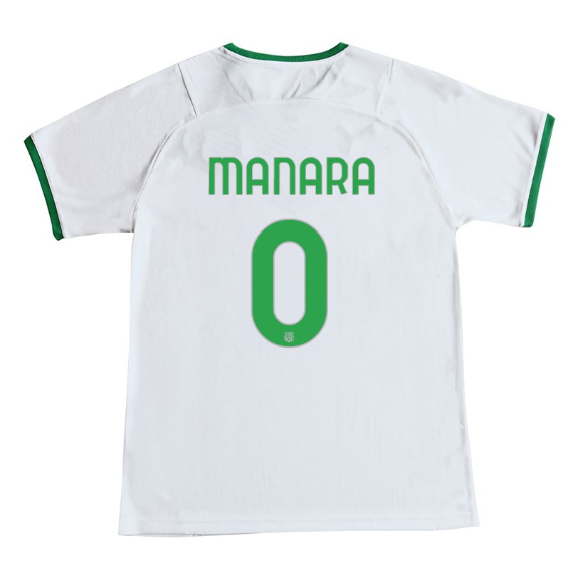 Naisten Jalkapallo Nico Manara #0 Valkoinen Vieraspaita 2021/22 Lyhythihainen Paita T-paita