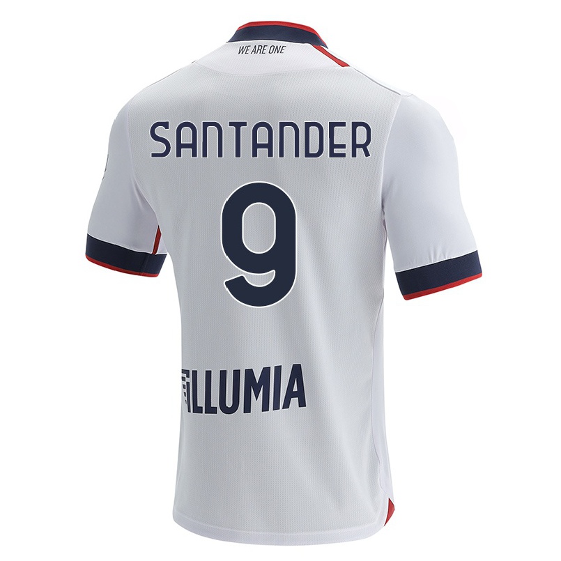 Naisten Jalkapallo Federico Santander #9 Maitomainen Valkoinen Vieraspaita 2021/22 Lyhythihainen Paita T-paita