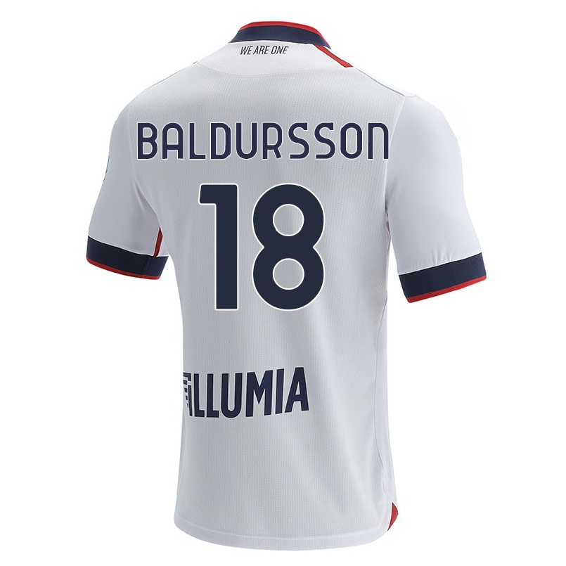 Naisten Jalkapallo Andri Fannar Baldursson #18 Maitomainen Valkoinen Vieraspaita 2021/22 Lyhythihainen Paita T-paita
