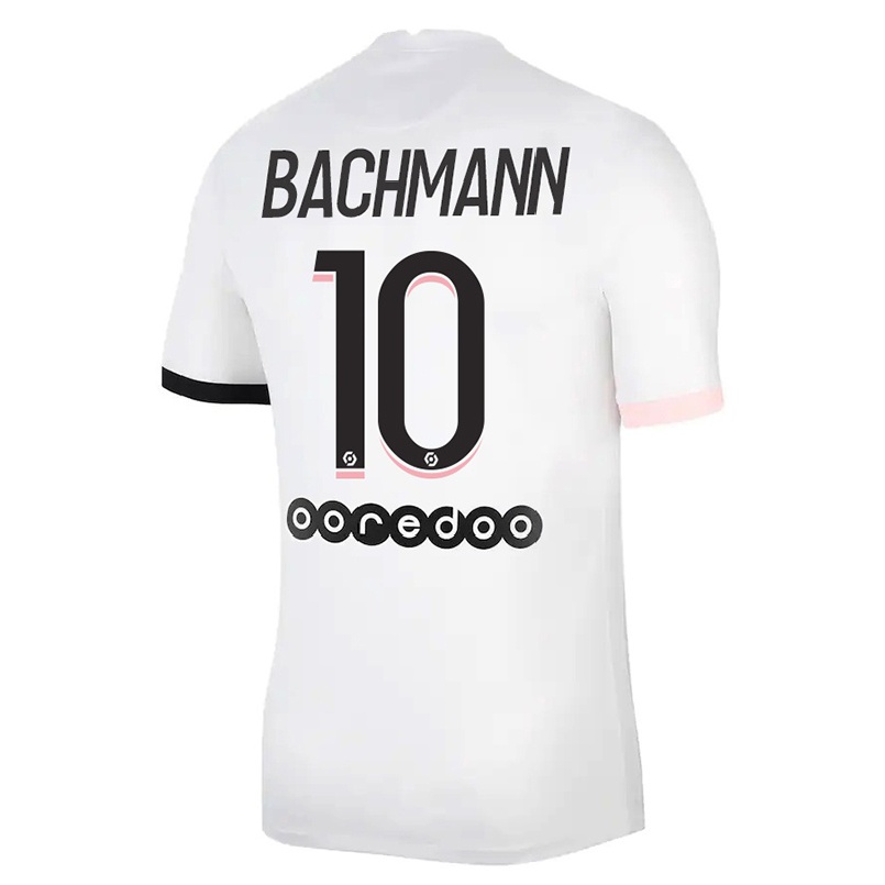 Naisten Jalkapallo Ramona Bachmann #10 Valkoinen Vaaleanpunainen Vieraspaita 2021/22 Lyhythihainen Paita T-paita