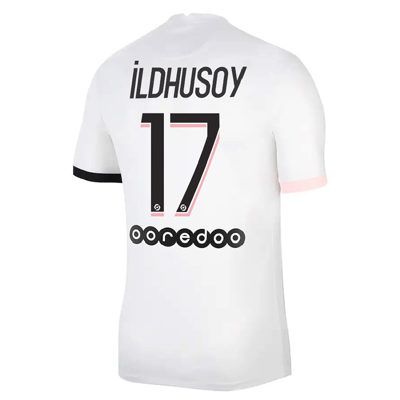 Naisten Jalkapallo Celin Bizet Ildhusoy #17 Valkoinen Vaaleanpunainen Vieraspaita 2021/22 Lyhythihainen Paita T-paita