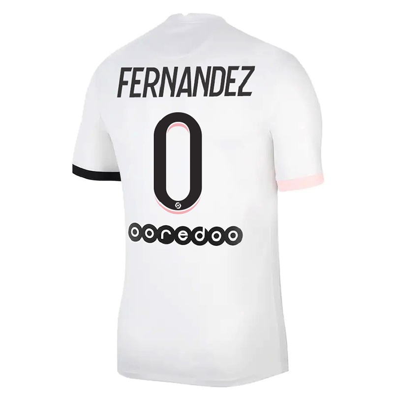 Naisten Jalkapallo Nehemiah Fernandez #0 Valkoinen Vaaleanpunainen Vieraspaita 2021/22 Lyhythihainen Paita T-paita