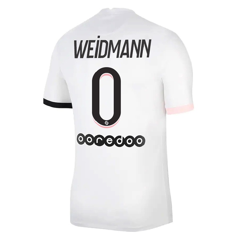 Naisten Jalkapallo Daouda Weidmann #0 Valkoinen Vaaleanpunainen Vieraspaita 2021/22 Lyhythihainen Paita T-paita