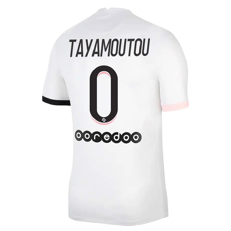 Naisten Jalkapallo Enzo Tayamoutou #0 Valkoinen Vaaleanpunainen Vieraspaita 2021/22 Lyhythihainen Paita T-paita