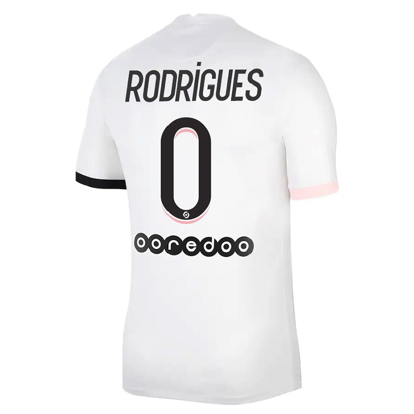 Naisten Jalkapallo Nelly Rodrigues #0 Valkoinen Vaaleanpunainen Vieraspaita 2021/22 Lyhythihainen Paita T-paita