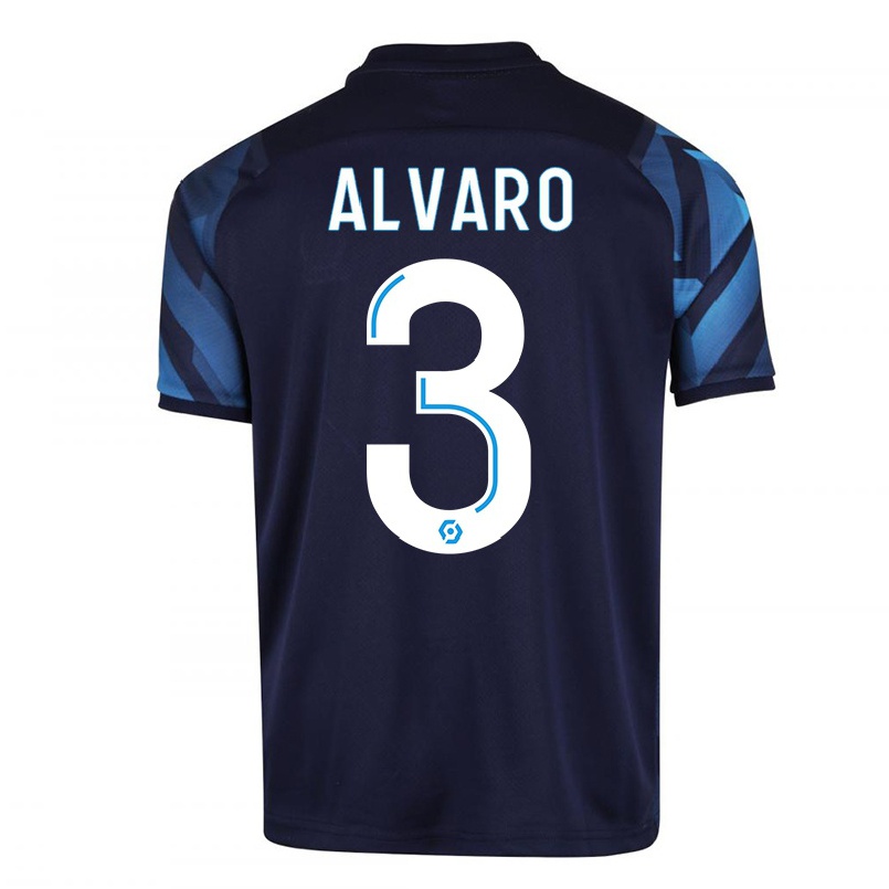 Naisten Jalkapallo Alvaro Gonzalez #3 Tummansininen Vieraspaita 2021/22 Lyhythihainen Paita T-paita