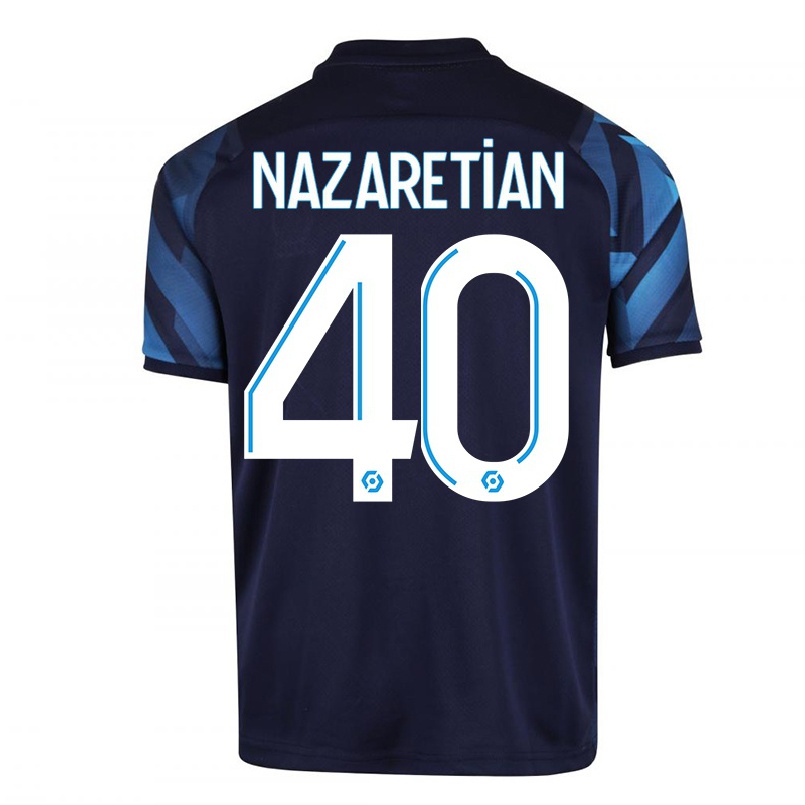 Naisten Jalkapallo Manuel Nazaretian #40 Tummansininen Vieraspaita 2021/22 Lyhythihainen Paita T-paita