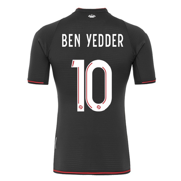 Naisten Jalkapallo Wissam Ben Yedder #10 Musta Vieraspaita 2021/22 Lyhythihainen Paita T-paita