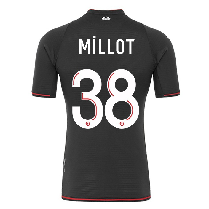 Naisten Jalkapallo Enzo Millot #38 Musta Vieraspaita 2021/22 Lyhythihainen Paita T-paita