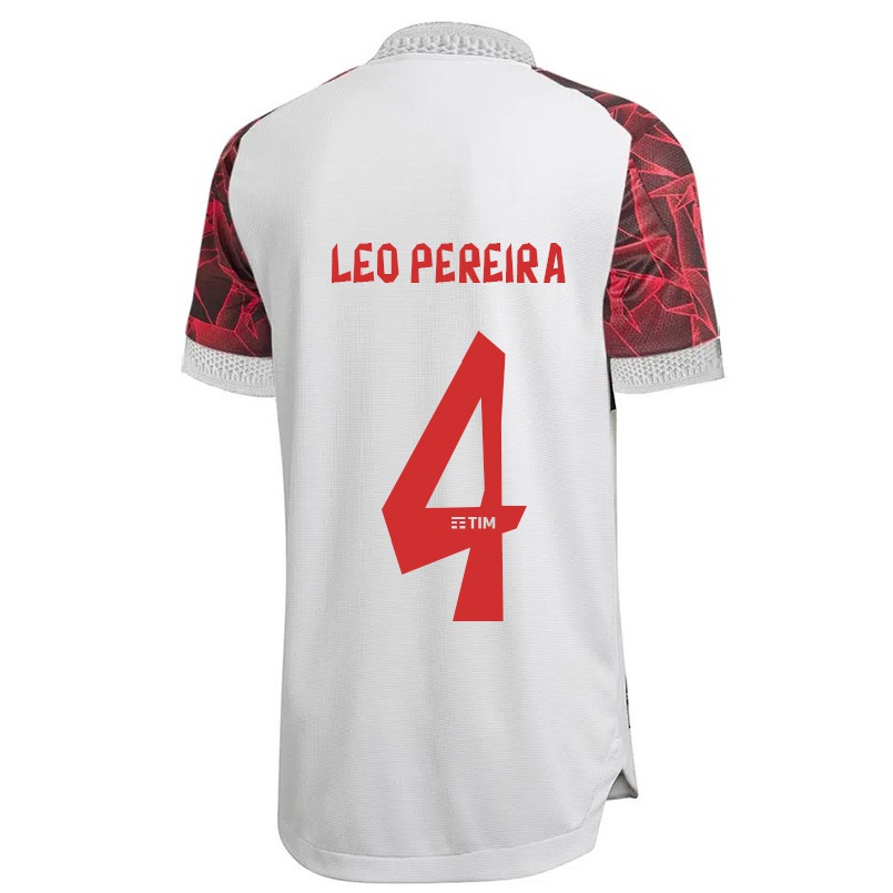 Naisten Jalkapallo Leo Pereira #4 Valkoinen Vieraspaita 2021/22 Lyhythihainen Paita T-paita