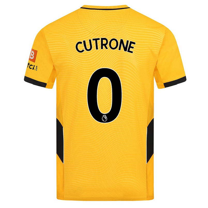 Naisten Jalkapallo Patrick Cutrone #0 Keltainen Kotipaita 2021/22 Lyhythihainen Paita T-paita