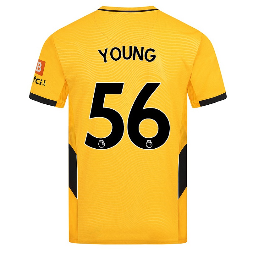 Naisten Jalkapallo Joe Young #56 Keltainen Kotipaita 2021/22 Lyhythihainen Paita T-paita
