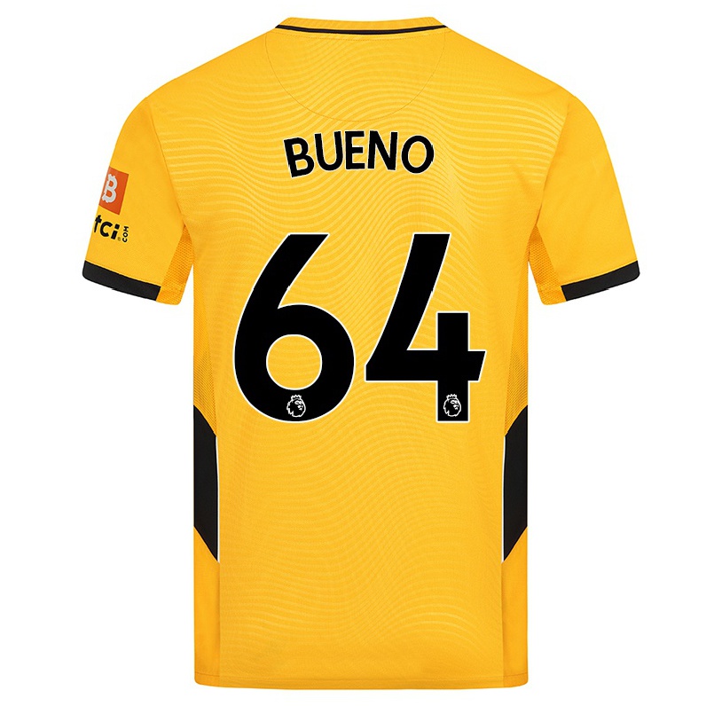 Naisten Jalkapallo Hugo Bueno #64 Keltainen Kotipaita 2021/22 Lyhythihainen Paita T-paita