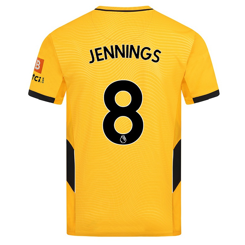 Naisten Jalkapallo Shannie Jennings #8 Keltainen Kotipaita 2021/22 Lyhythihainen Paita T-paita