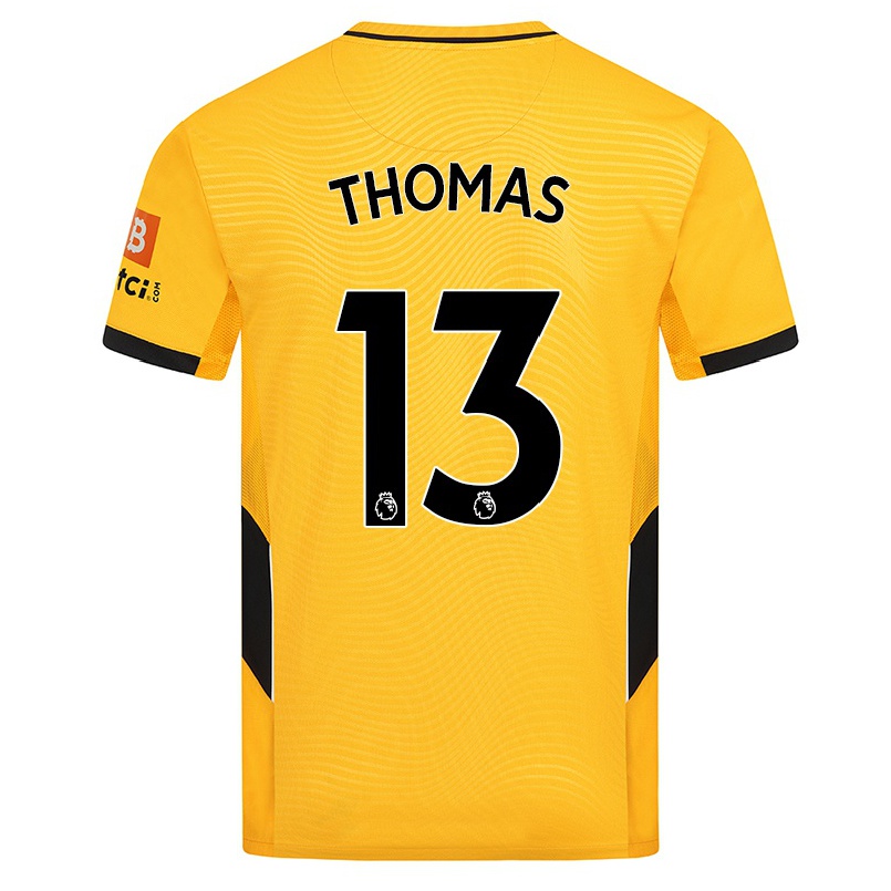 Naisten Jalkapallo Bec Thomas #13 Keltainen Kotipaita 2021/22 Lyhythihainen Paita T-paita