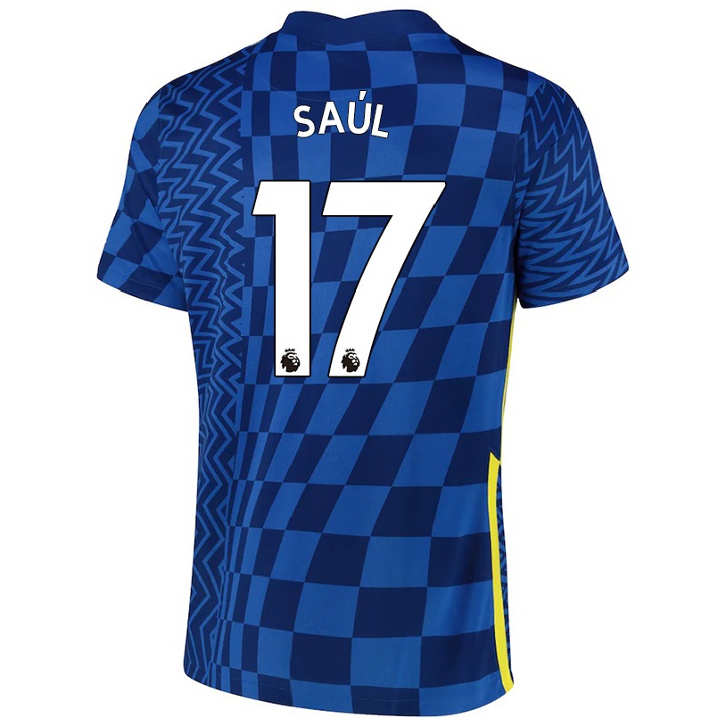 Naisten Jalkapallo Saul Níguez #17 Tummansininen Kotipaita 2021/22 Lyhythihainen Paita T-paita
