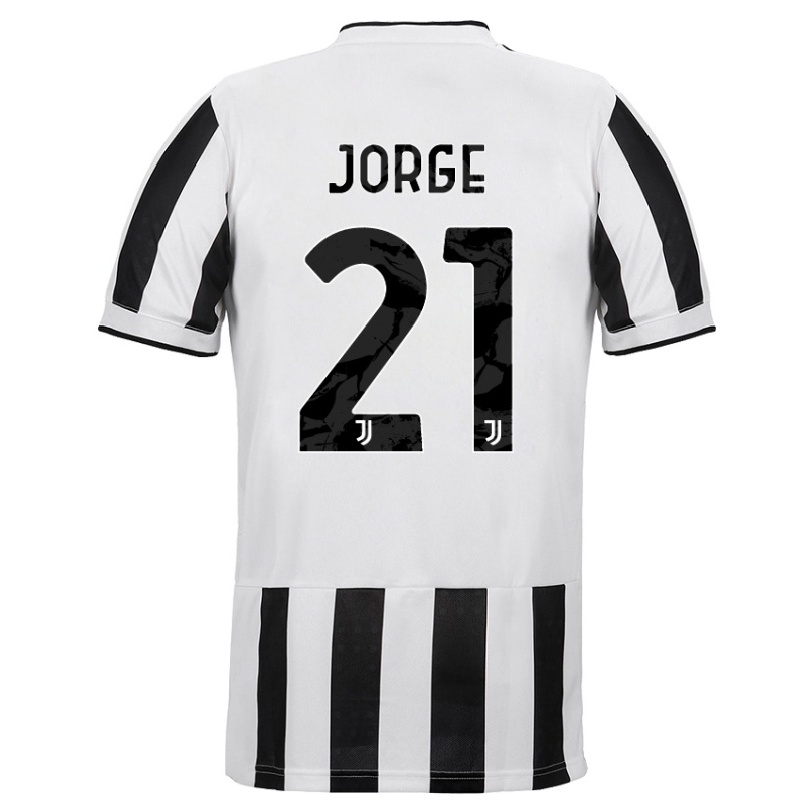 Naisten Jalkapallo Kaio Jorge #21 Valkoinen Musta Kotipaita 2021/22 Lyhythihainen Paita T-paita