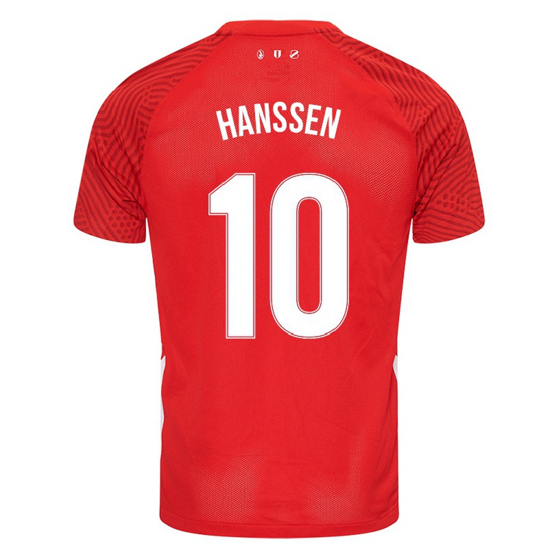 Naisten Jalkapallo Nadine Hanssen #10 Punainen Kotipaita 2021/22 Lyhythihainen Paita T-paita