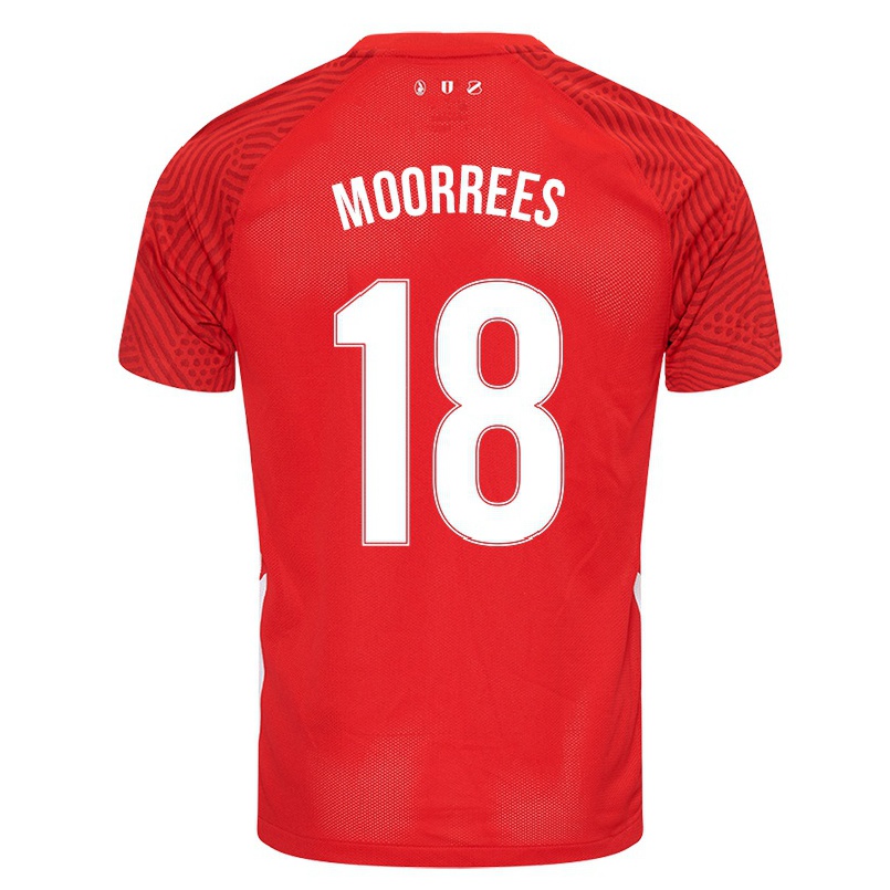 Naisten Jalkapallo Myrthe Moorrees #18 Punainen Kotipaita 2021/22 Lyhythihainen Paita T-paita