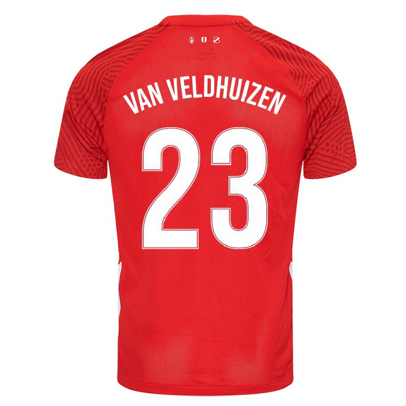Naisten Jalkapallo Linda Van Veldhuizen #23 Punainen Kotipaita 2021/22 Lyhythihainen Paita T-paita