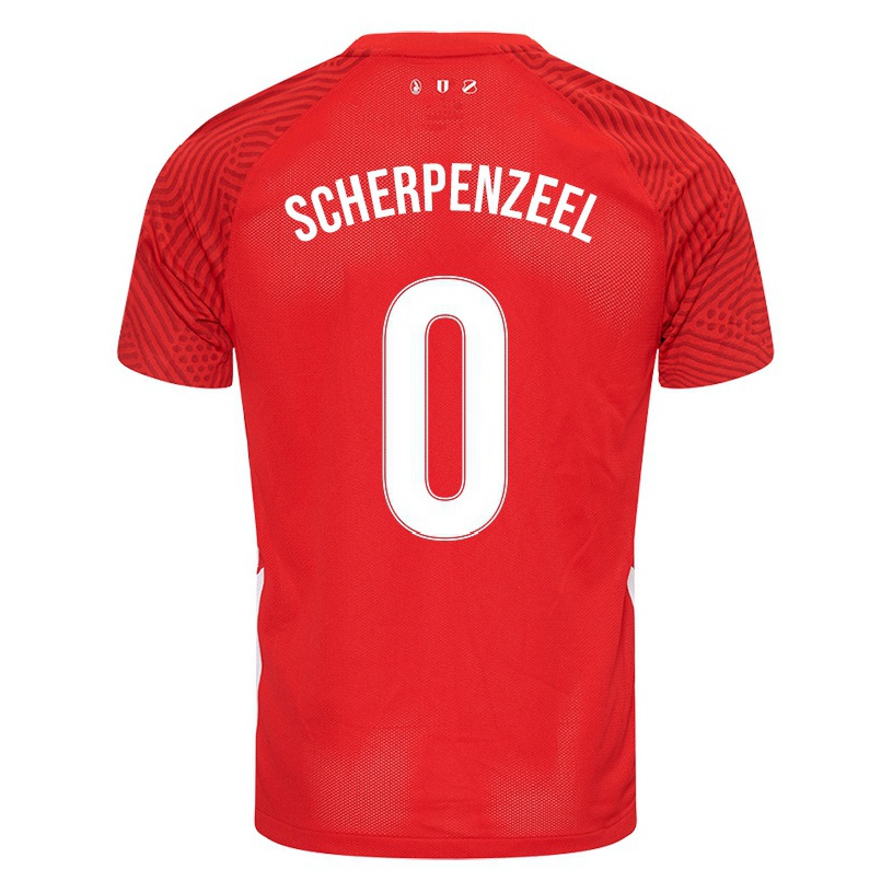Naisten Jalkapallo Romy Scherpenzeel #0 Punainen Kotipaita 2021/22 Lyhythihainen Paita T-paita
