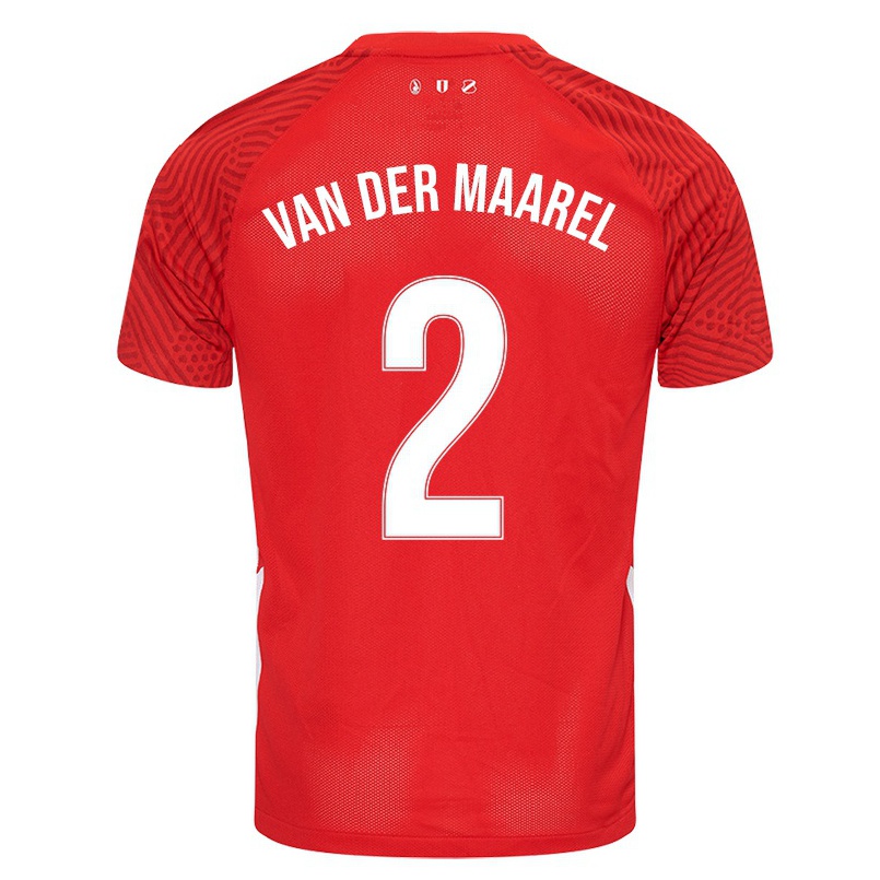 Naisten Jalkapallo Mark Van Der Maarel #2 Punainen Kotipaita 2021/22 Lyhythihainen Paita T-paita