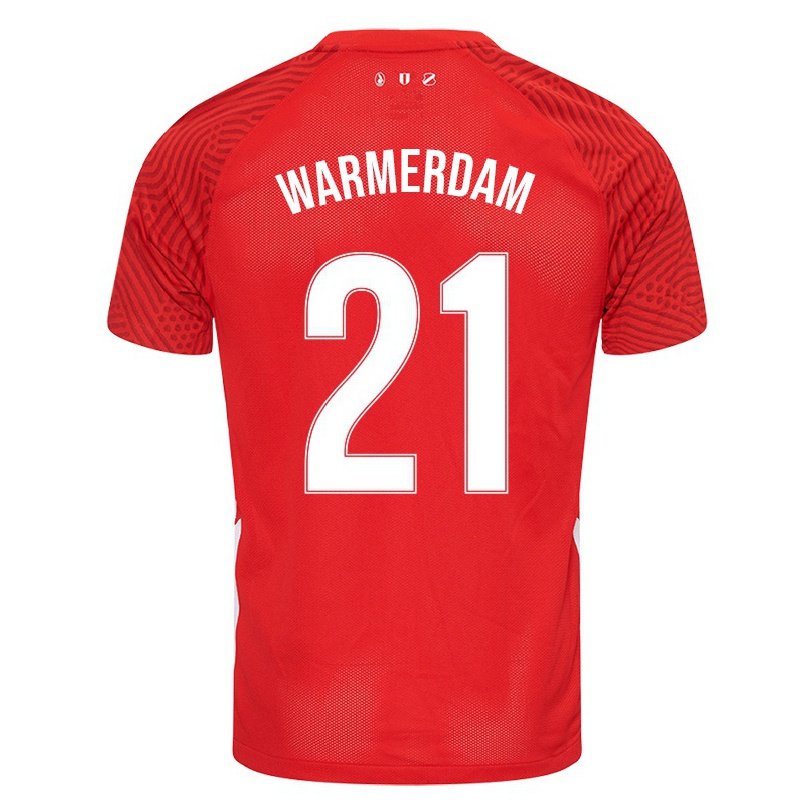 Naisten Jalkapallo Django Warmerdam #21 Punainen Kotipaita 2021/22 Lyhythihainen Paita T-paita