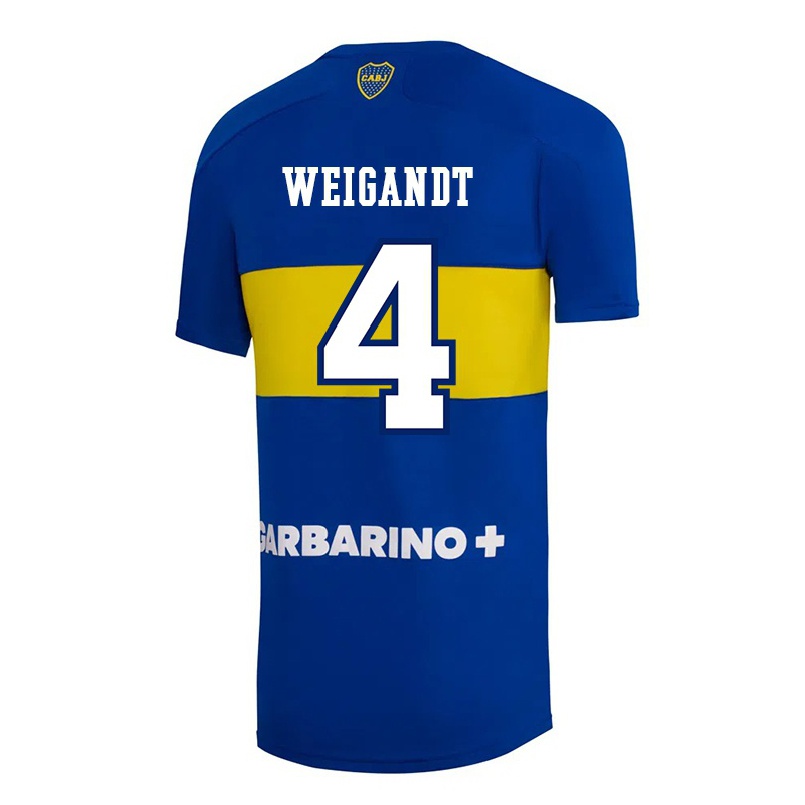 Naisten Jalkapallo Marcelo Weigandt #4 Kuninkaallisen Sininen Kotipaita 2021/22 Lyhythihainen Paita T-paita