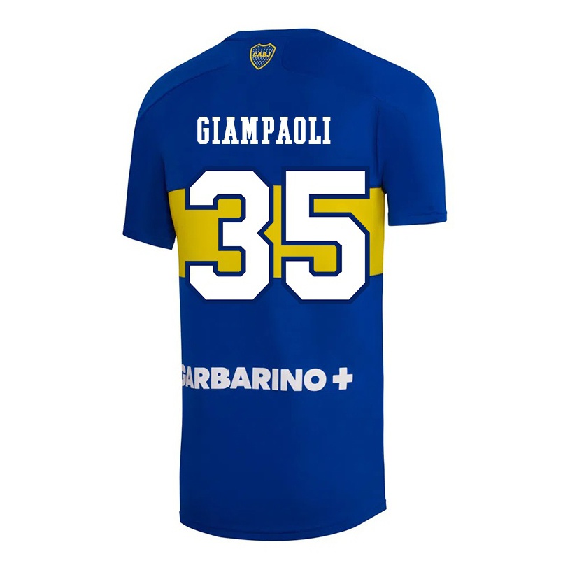 Naisten Jalkapallo Renzo Giampaoli #35 Kuninkaallisen Sininen Kotipaita 2021/22 Lyhythihainen Paita T-paita