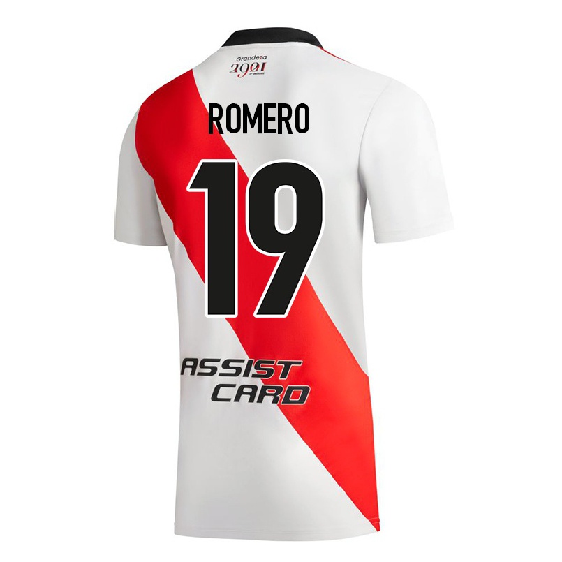 Naisten Jalkapallo Braian Romero #19 Valkoinen Kotipaita 2021/22 Lyhythihainen Paita T-paita
