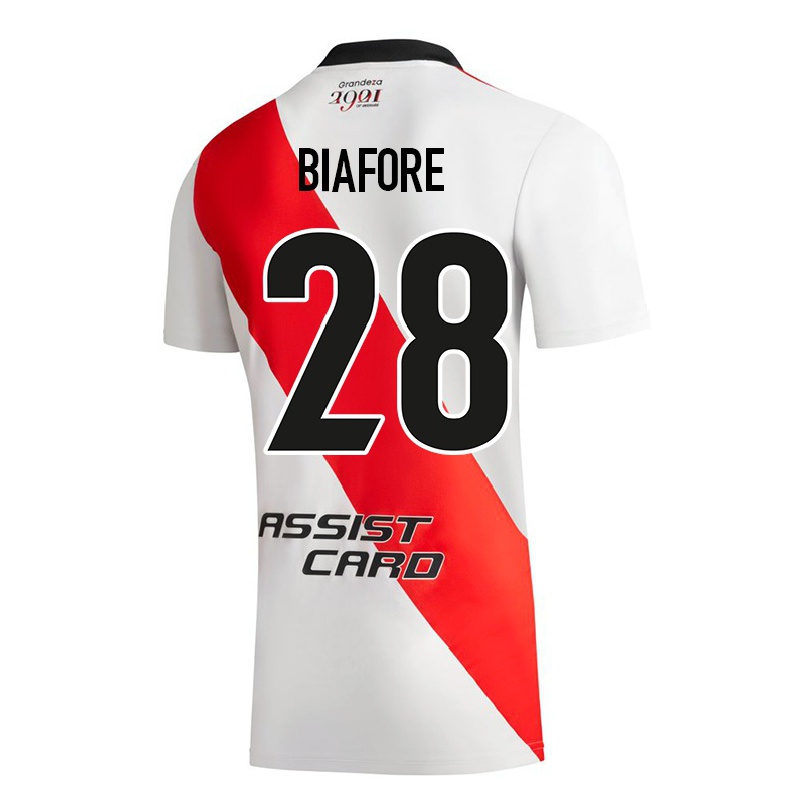 Naisten Jalkapallo Felipe Pena Biafore #28 Valkoinen Kotipaita 2021/22 Lyhythihainen Paita T-paita
