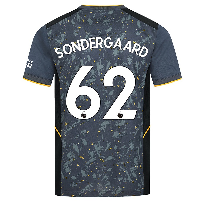 Naisten Jalkapallo Andreas Sondergaard #62 Harmaa Vieraspaita 2021/22 Lyhythihainen Paita T-paita