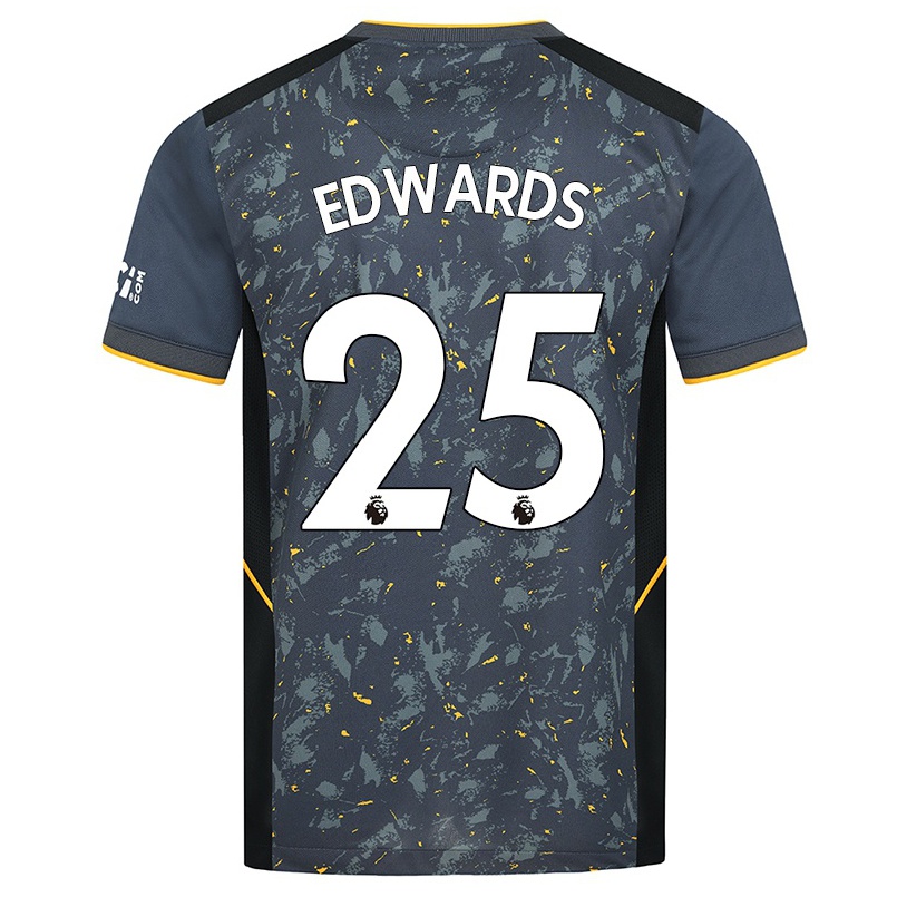 Naisten Jalkapallo Nyah Edwards #25 Harmaa Vieraspaita 2021/22 Lyhythihainen Paita T-paita