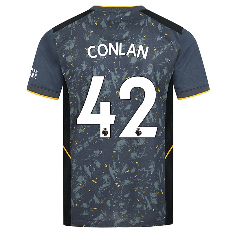 Naisten Jalkapallo Orla Conlan #42 Harmaa Vieraspaita 2021/22 Lyhythihainen Paita T-paita