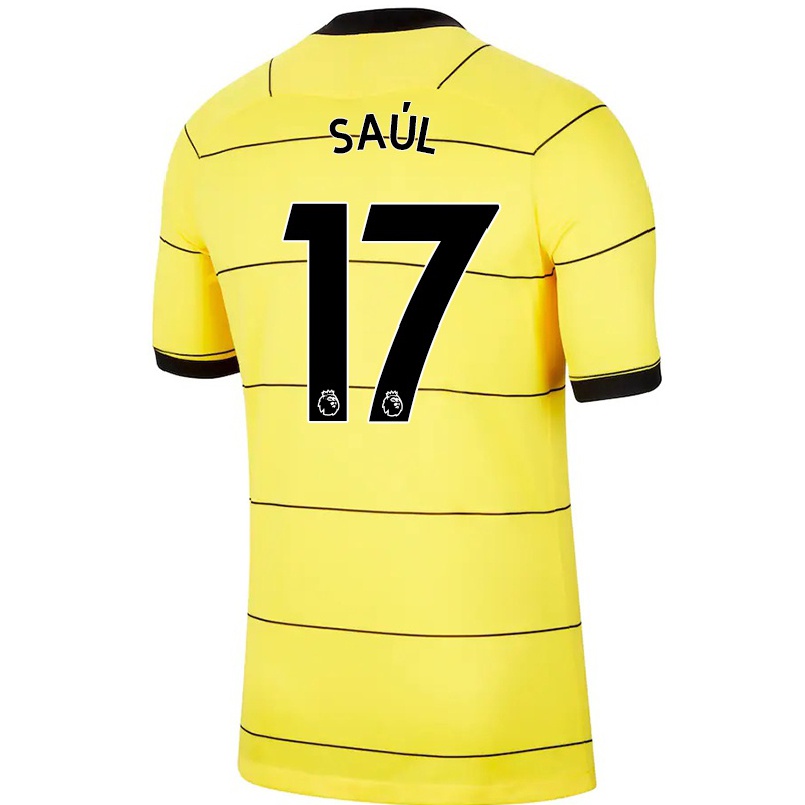 Naisten Jalkapallo Saul Níguez #17 Keltainen Vieraspaita 2021/22 Lyhythihainen Paita T-paita