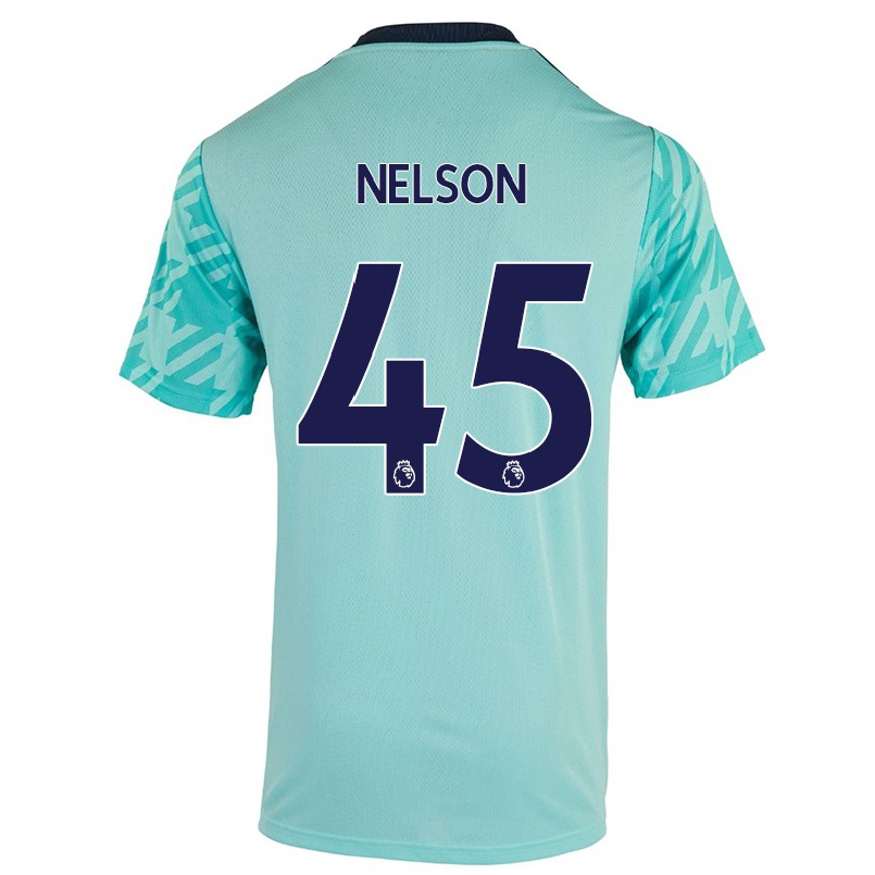 Naisten Jalkapallo Benjamin Harvey Nelson #45 Vaaleanvihreä Vieraspaita 2021/22 Lyhythihainen Paita T-paita