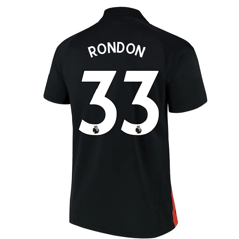 Naisten Jalkapallo Salomon Rondon #33 Musta Vieraspaita 2021/22 Lyhythihainen Paita T-paita