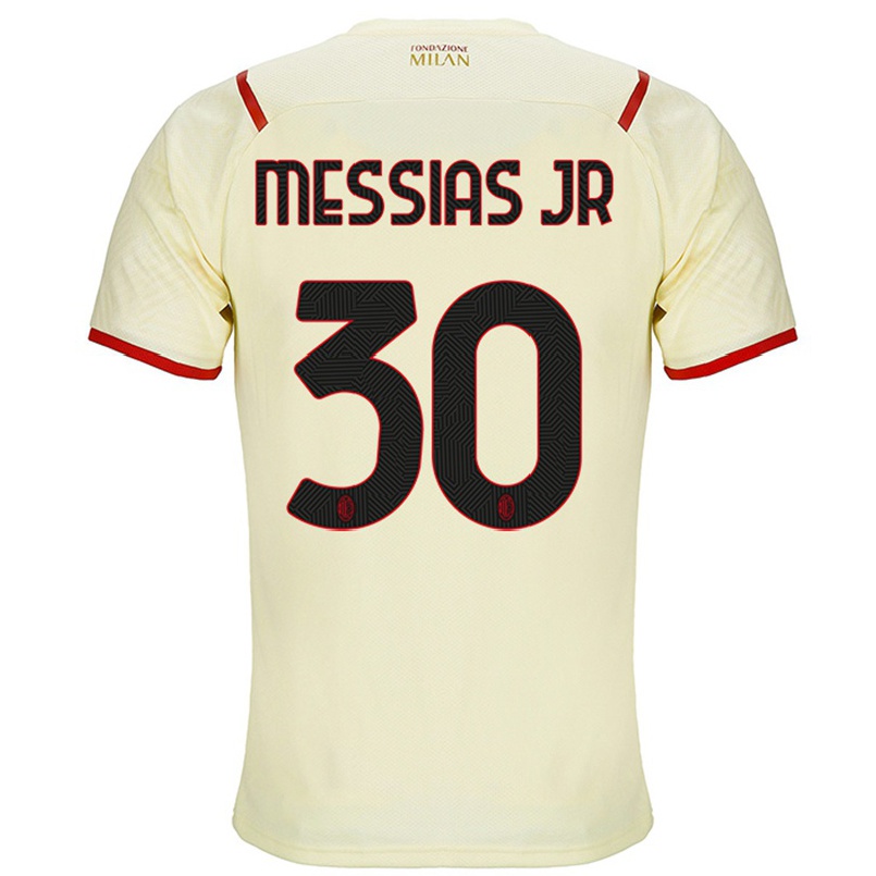 Naisten Jalkapallo Junior Messias #30 Samppanja Vieraspaita 2021/22 Lyhythihainen Paita T-paita