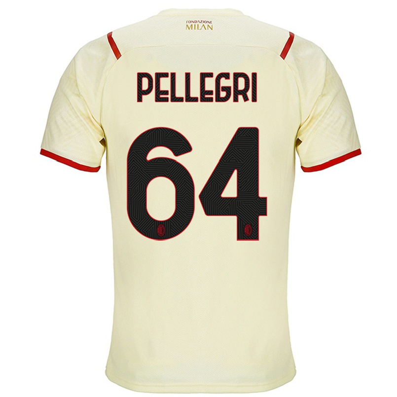 Naisten Jalkapallo Pietro Pellegri #64 Samppanja Vieraspaita 2021/22 Lyhythihainen Paita T-paita