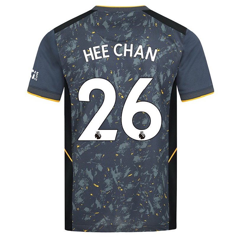Naisten Jalkapallo Hwang Hee-chan #26 Harmaa Vieraspaita 2021/22 Lyhythihainen Paita T-paita